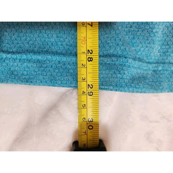 Under Armour Polo Shirt Mens Large Blue Short Sleeve Golf Athleisure Geometric - Picture 10 of 10